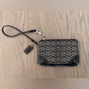 Coach Black and Gray Wristlet Like New